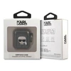 Karl Lagerfeld KLA2UKHGK AirPods dėklas juodos spalvos Glitter Karl`s Head