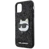 Karl Lagerfeld Glitter Choupette Patch dėklas iPhone 11 / Xr - Juodos spalvos