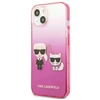 Karl Lagerfeld KLHCP13STGKCP Apple iPhone 13 mini 5,4″ kietas dėklas rožinės spalvos Gradient Ikonik Karl & Choupett