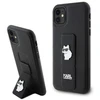 Karl Lagerfeld KLHCN61GSACHPK Apple iPhone 11/ Xr 6.1″ juodos spalvos kietas dėklas Gripstand Saffiano Choupette