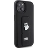 Karl Lagerfeld KLHCP15SGSACHPK Apple iPhone 15/ 14 / 13 6.1″ juodos spalvos kietas dėklas Gripstand Saffiano Chou