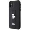 Karl Lagerfeld KLHCN61GSACHPK Apple iPhone 11/ Xr 6.1″ juodos spalvos kietas dėklas Gripstand Saffiano Choupette
