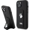 Karl Lagerfeld KLHCP15SGSACHPK Apple iPhone 15/ 14 / 13 6.1″ juodos spalvos kietas dėklas Gripstand Saffiano Chou