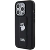 Karl Lagerfeld KLHCP15XGSACHPK Apple iPhone 15 Pro Max 6.7″ juodos spalvos kietas dėklas Gripstand Saffiano Choupe