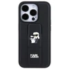 Karl Lagerfeld KLHCP13LGSAKCPK Apple iPhone 13 Pro / 13 6.1″ juodos spalvos kietas dėklas Gripstand Saffiano Karl&