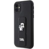 Karl Lagerfeld KLHCN61GSAKCPK Apple iPhone 11/ Xr 6.1″ juodos spalvos kietas dėklas Gripstand Saffiano Karl&Choup