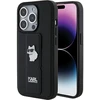 Karl Lagerfeld KLHCP15XGSACHPK Apple iPhone 15 Pro Max 6.7″ juodos spalvos kietas dėklas Gripstand Saffiano Choupe