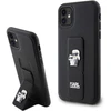 Karl Lagerfeld KLHCN61GSAKCPK Apple iPhone 11/ Xr 6.1″ juodos spalvos kietas dėklas Gripstand Saffiano Karl&Choup