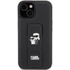 Karl Lagerfeld KLHCP15MGSAKCPK iPhone 15 Plus / 14 Plus 6.7″ juodos spalvos kietas dėklas Gripstand Saffiano