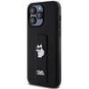 Karl Lagerfeld KLHCP13LGSACHPK Apple iPhone 13 Pro / 13 6.1″ juodos spalvos kietas dėklas Gripstand Saffiano Choup