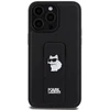 Karl Lagerfeld KLHCP13LGSACHPK Apple iPhone 13 Pro / 13 6.1″ juodos spalvos kietas dėklas Gripstand Saffiano Choup
