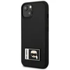 Karl Lagerfeld KLHCP13M3DKPK Apple iPhone 13/ 14 / 15 6,1″ juodos spalvos kietas dėklas Ikonik Patch
