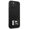Karl Lagerfeld KLHCP13M3DKPK Apple iPhone 13/ 14 / 15 6,1″ juodos spalvos kietas dėklas Ikonik Patch