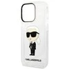 Karl Lagerfeld Ikonik Karl dėklas iPhone 14 Pro - skaidrus
