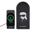 Karl Lagerfeld foldable Belaidis įkroviklis 2-in-1 KLDCRFALKINK 15W juodos spalvos Ikonik MagSafe