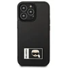 Karl Lagerfeld KLHCP13L3DKPK Apple iPhone 13 Pro / 13 6,1″ juodos spalvos kietas dėklas Ikonik Patch