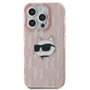 Karl Lagerfeld KLHCP15XHKLPCHP Apple iPhone 15 Pro Max 6.7″ rožinės spalvos kietas dėklas IML Choupette Head & Monog