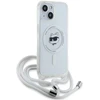 Karl Lagerfeld KLHMP14SHCCHNT Apple iPhone 14/ 13 / 15 6.1″ kietas dėklas skaidrus IML Choupette Head & Cord