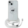 Karl Lagerfeld KLHMP14SHCCHNT Apple iPhone 14/ 13 / 15 6.1″ kietas dėklas skaidrus IML Choupette Head & Cord