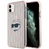 Karl Lagerfeld KLHCN61HKLPCHP Apple iPhone 11 / Xr 6.1″ rožinės spalvos kietas dėklas IML Choupette Head & Monogram