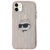 Karl Lagerfeld KLHCN61HKLPCHP iPhone 11 / Xr 6.1″ rožinės spalvos kietas dėklas IML Choupette Head & Monogram