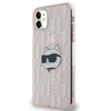 Karl Lagerfeld KLHCN61HKLPCHP Apple iPhone 11 / Xr 6.1″ rožinės spalvos kietas dėklas IML Choupette Head & Monogram