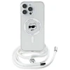 Karl Lagerfeld KLHMP16LHCCHNT iPhone 16 Pro 6.3" kietas dėklas skaidrus IML Choupette Head & Cord Mag