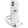 Karl Lagerfeld KLHMP16SHCCHNT iPhone 16 6.1″ kietas dėklas skaidrus IML Choupette Head & Cord Magsafe