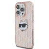 Karl Lagerfeld KLHCP14LHKLPCHP Apple iPhone 14 Pro 6.1″ rožinės spalvos kietas dėklas IML Choupette Head & Monogram