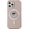 Karl Lagerfeld KLHMP12MHFCCNOP Apple iPhone 12/12 Pro 6.1″ rožinės spalvos kietas dėklas IML Choupette MagSafe