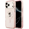 Karl Lagerfeld dėklas, skirtas IPHONE 17 Pro Max, suderinamas su MagSafe KLHMP17XHGCHGKBP (IML Choupette Sketch Logo), rožinis