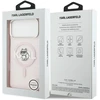 Karl Lagerfeld dėklas, skirtas IPHONE 17 Pro Max, suderinamas su MagSafe KLHMP17XHGCHGKBP (IML Choupette Sketch Logo), rožinis