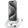 **Karl Lagerfeld IML Crossbody Monogram Karl & Choupette Head MagSafe dėklas iPhone 15 Pro Max - Permatomas**