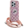 Karl Lagerfeld KLHMP15LHCKCKLCP Apple iPhone 15 Pro 6.1″ rožinės spalvos kietas dėklas IML Crossbody Monogram Karl &