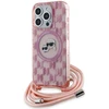 Karl Lagerfeld KLHMP15LHCKCKLCP Apple iPhone 15 Pro 6.1″ rožinės spalvos kietas dėklas IML Crossbody Monogram Karl &