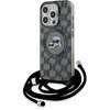 Karl Lagerfeld IML Crossbody Monogram Karl & Choupette dėklas su MagSafe, skirtas iPhone 15 Pro - juodas