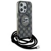 Karl Lagerfeld IML Crossbody Monogram Karl & Choupette dėklas su MagSafe, skirtas iPhone 15 Pro - juodas