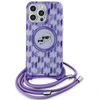 Karl Lagerfeld KLHMP15LHCKCKLCU Apple iPhone 15 Pro 6.1″ violetinės spalvos kietas dėklas IML Crossbody Monogram K
