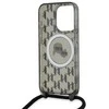 Karl Lagerfeld IML Crossbody Monogram Karl & Choupette dėklas su MagSafe, skirtas iPhone 15 Pro - juodas