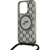 Karl Lagerfeld IML Crossbody Monogram Karl & Choupette dėklas su MagSafe, skirtas iPhone 15 Pro - juodas
