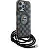 Karl Lagerfeld KLHMP16LHCKCKLCK Apple iPhone 16 Pro 6.3″ juodos spalvos kietas dėklas IML Crossbody Monogram Karl & Chou