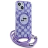 Karl Lagerfeld KLHMP15SHCKCKLCU Apple iPhone 15 / 14 / 13 6.1″ violetinės spalvos kietas dėklas IML Crossbody Mono