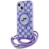 Karl Lagerfeld KLHMP15SHCKCKLCU Apple iPhone 15 / 14 / 13 6.1″ violetinės spalvos kietas dėklas IML Crossbody Mono