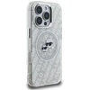 „Karl Lagerfeld IML“ blizgučiais ir „Karl & Choupette Heads“ logotipu aprūpintas „MagSafe“ dėklas, skirtas „iPhone 16 Pro“ – pilkas
