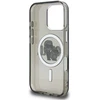 Karl Lagerfeld IML Glitter Karl and Choupette Sketch MagSafe dėklas Apple iPhone 16 Pro juodos spalvos