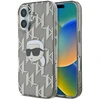Karl Lagerfeld KLHCP16SHKLPKHK Apple iPhone 16 6.1″ juodos spalvos kietas dėklas IML Karl Head Electroplated