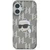 Karl Lagerfeld KLHCP16SHKLPKHK Apple iPhone 16 6.1″ juodos spalvos kietas dėklas IML Karl Head Electroplated