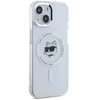 Karl Lagerfeld KLHMP15MHLSCHH Apple iPhone 15 Plus 6.7″ baltos spalvos kietas dėklas IML Metal Choupette Head MagSafe