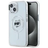 Karl Lagerfeld KLHMP15MHLSCHH Apple iPhone 15 Plus 6.7″ baltos spalvos kietas dėklas IML Metal Choupette Head MagSafe