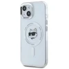 Karl Lagerfeld KLHMP15MHLSCHH Apple iPhone 15 Plus 6.7″ baltos spalvos kietas dėklas IML Metal Choupette Head MagSafe